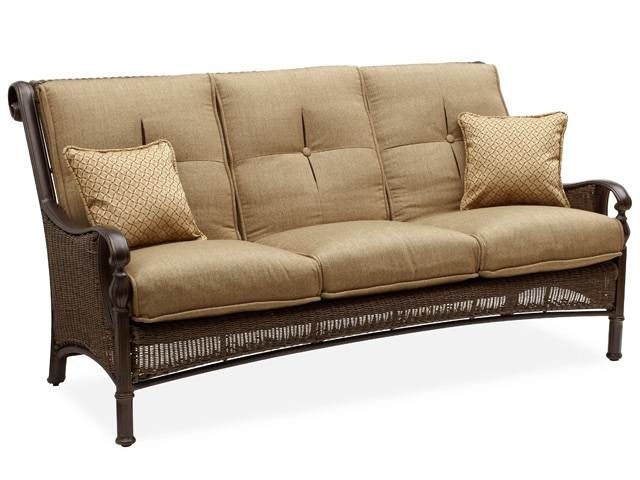 Outdoor Patio Barcelona Black Gold Aluminum And Woven Outdoor