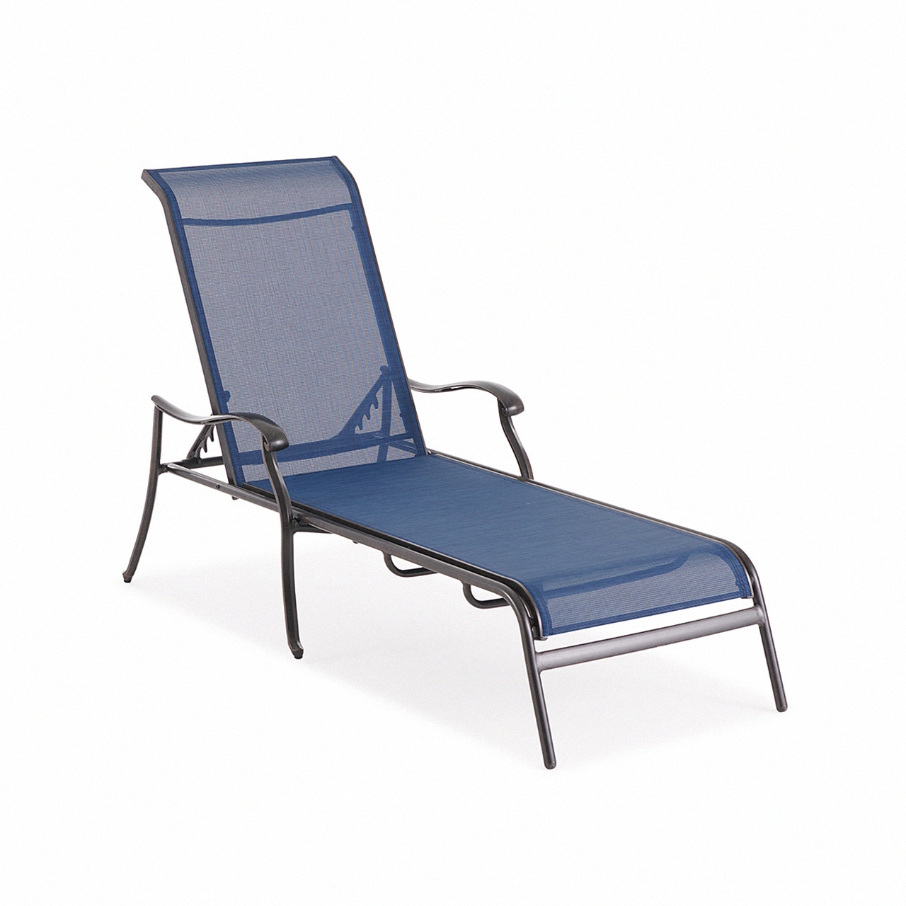 Outdoor/Patio Bellagio Desert Bronze Aluminum and Sapphire Sling Chaise