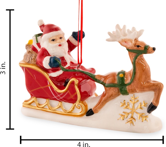 Hear the Snow Crunch Santa Sleigh Ornament, 2020 Heirloom Collection