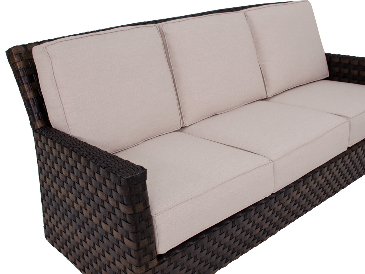 Outdoor Patio Catalina Cigar Outdoor Wicker Valor Putty Cushion