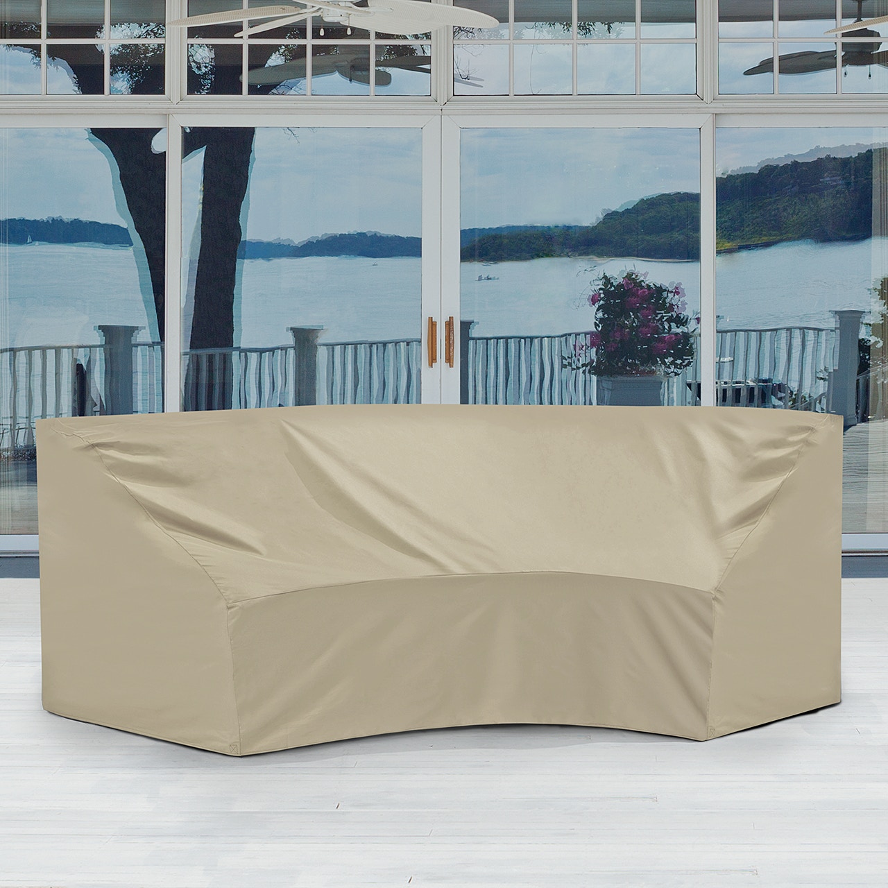 Outdoor Patio 104 X 36 In Crescent Sectional Protective Cover 5129298 Fortunoff Backyard Store