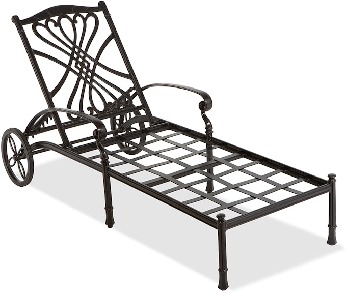 Outdoor Patio Melrose Midnight Gold Cast Aluminum Chaise Lounge