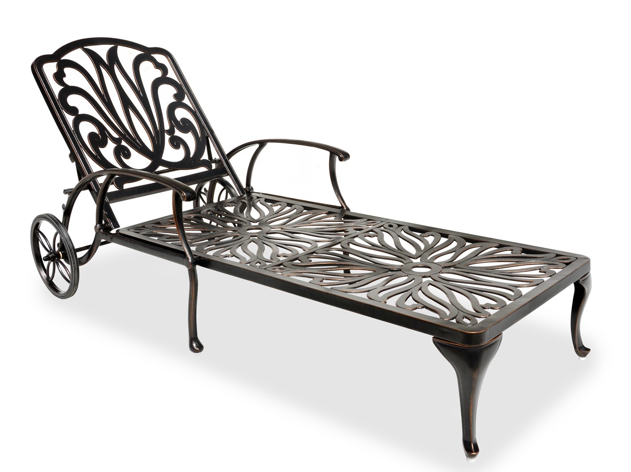 Outdoor/Patio Cadiz Aged Bronze Cast Aluminum Chaise Lounge 6988066