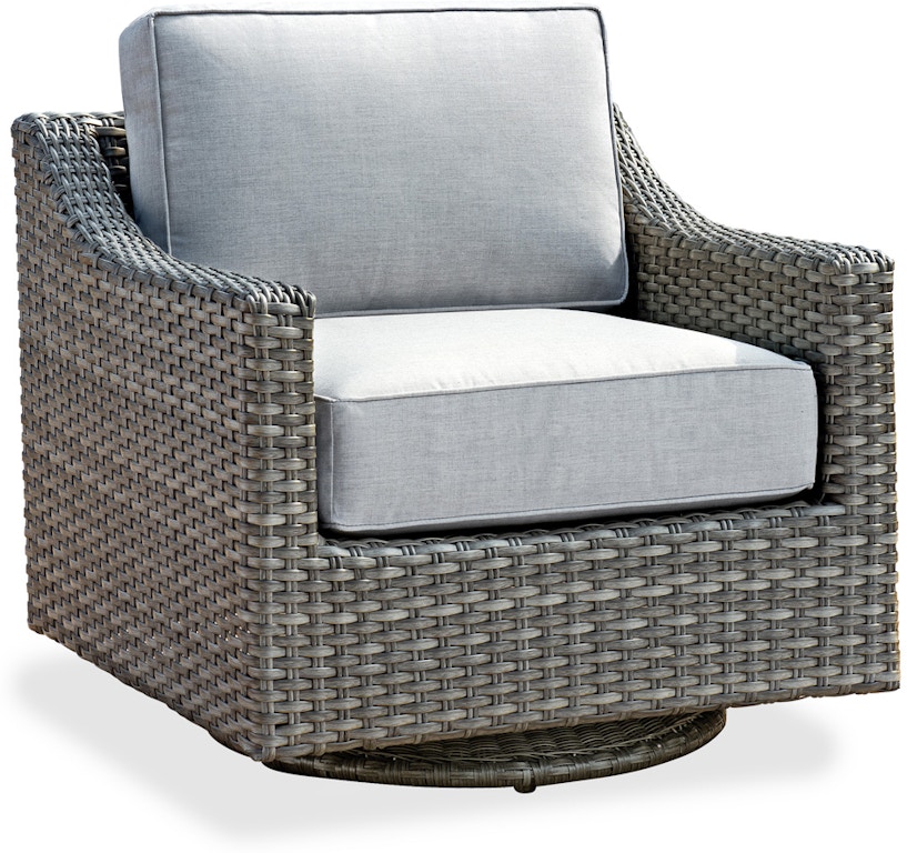 Outdoor Patio Horizon Ash Aluminum And Wicker Cushion Swivel Glider Chair 7175985 Outdoor Patio Horizon Ash Aluminum And