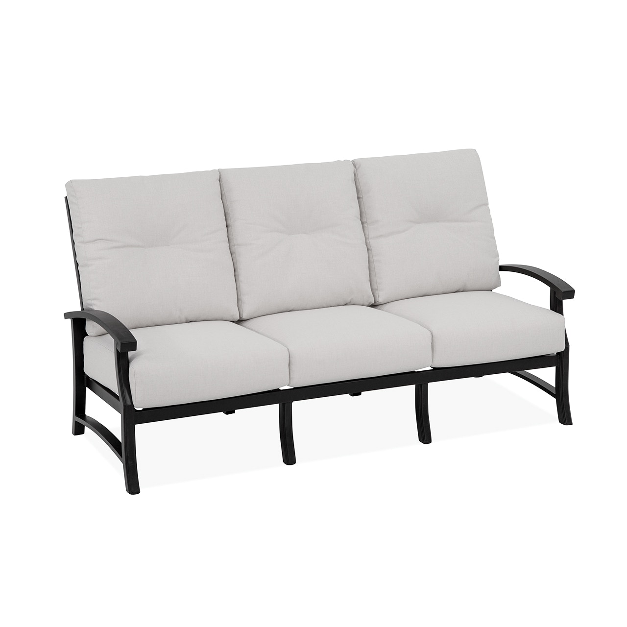 Outdoor Patio Lodge Aged Bronze Aluminum Essential Flax Cushion Sofa 7480135 Fortunoff Backyard
