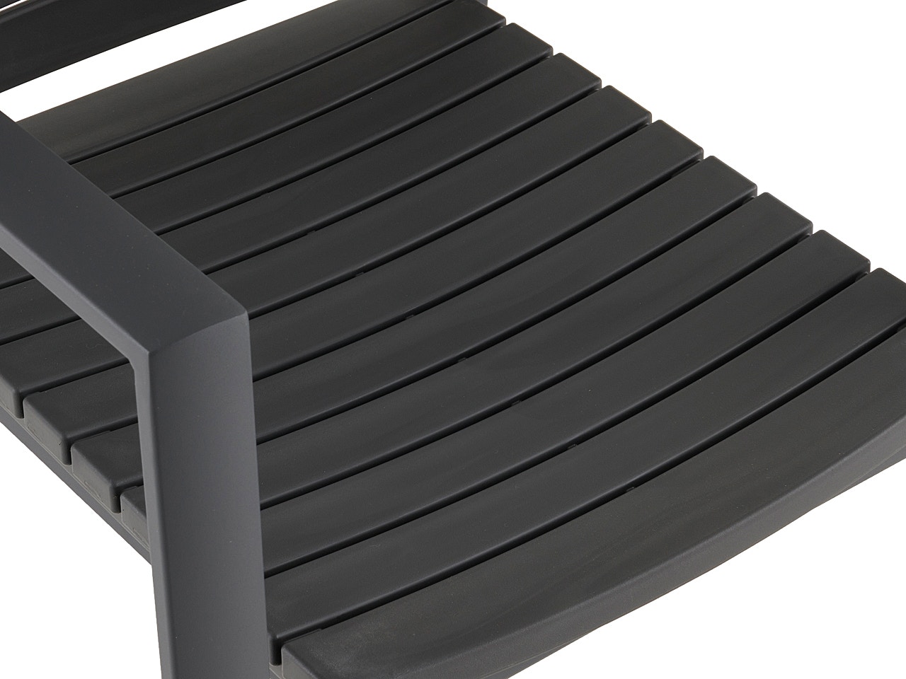 Outdoor Patio Miami Dark Grey Aluminum With Plastic And Coastal Blue Cushion Dining Chair 7936385