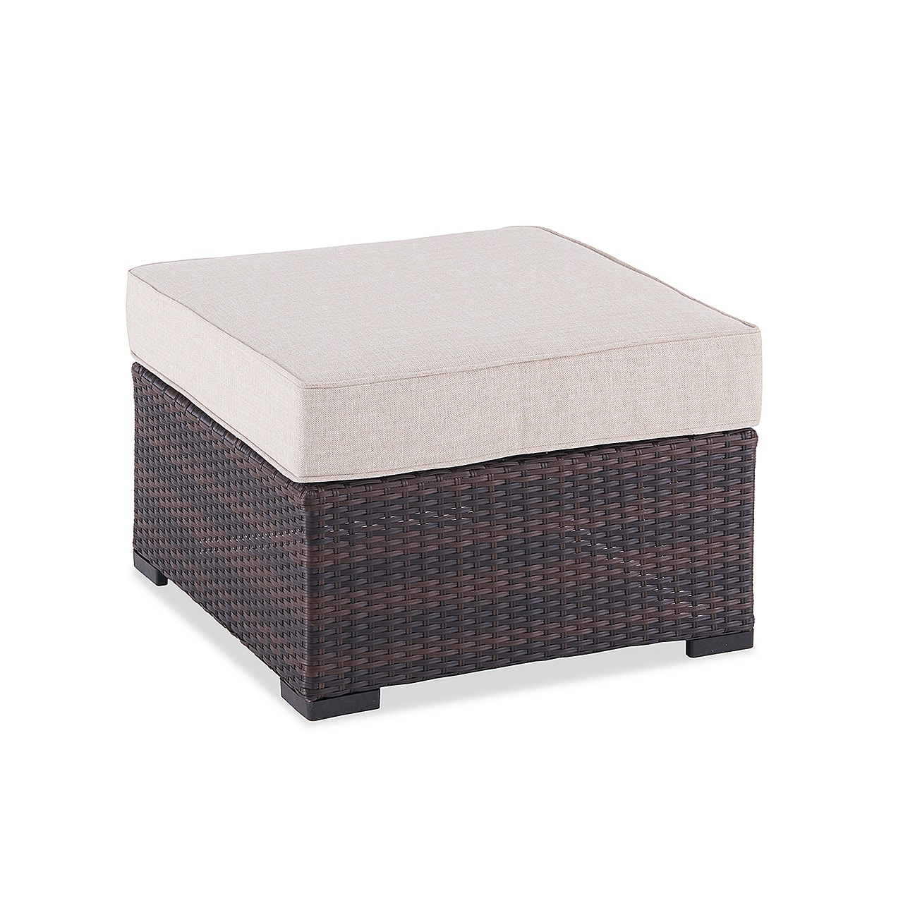 Outdoor/Patio Monticello Espresso Outdoor Wicker and Latte Linen