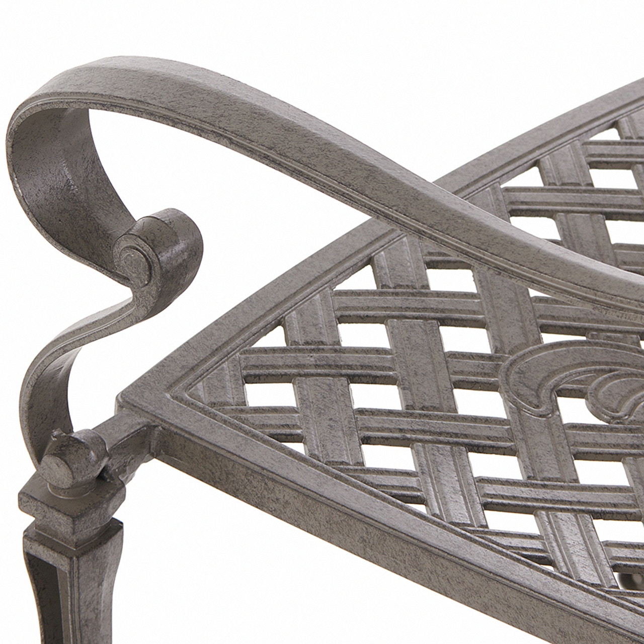 Outdoor/Patio Naples Saddle Grey Cast Aluminum Dining Chair 8214411