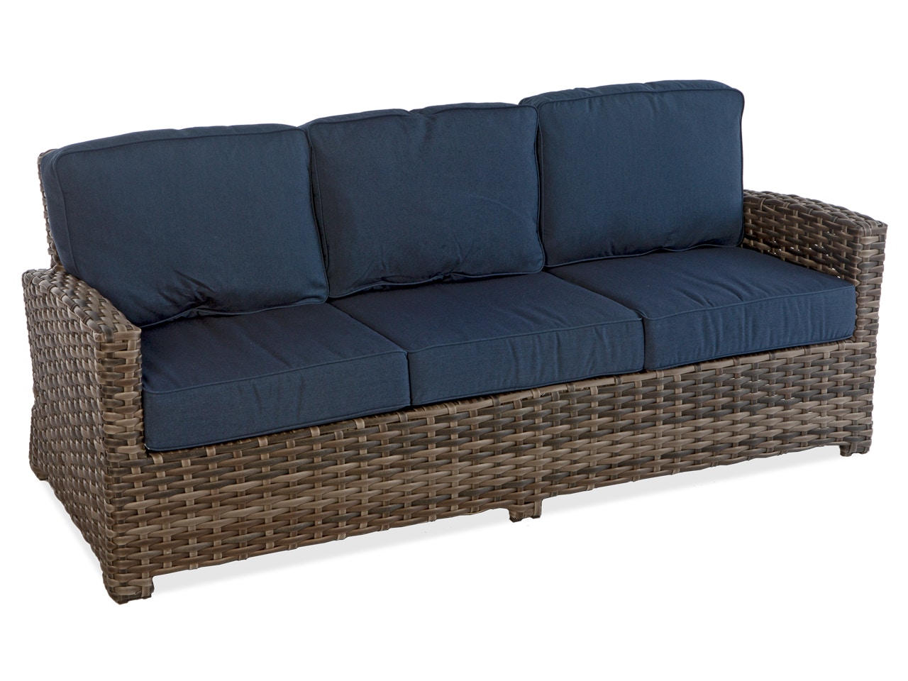 Outdoor Patio Contempo Weathered Teak Aluminum And Outdoor Wicker