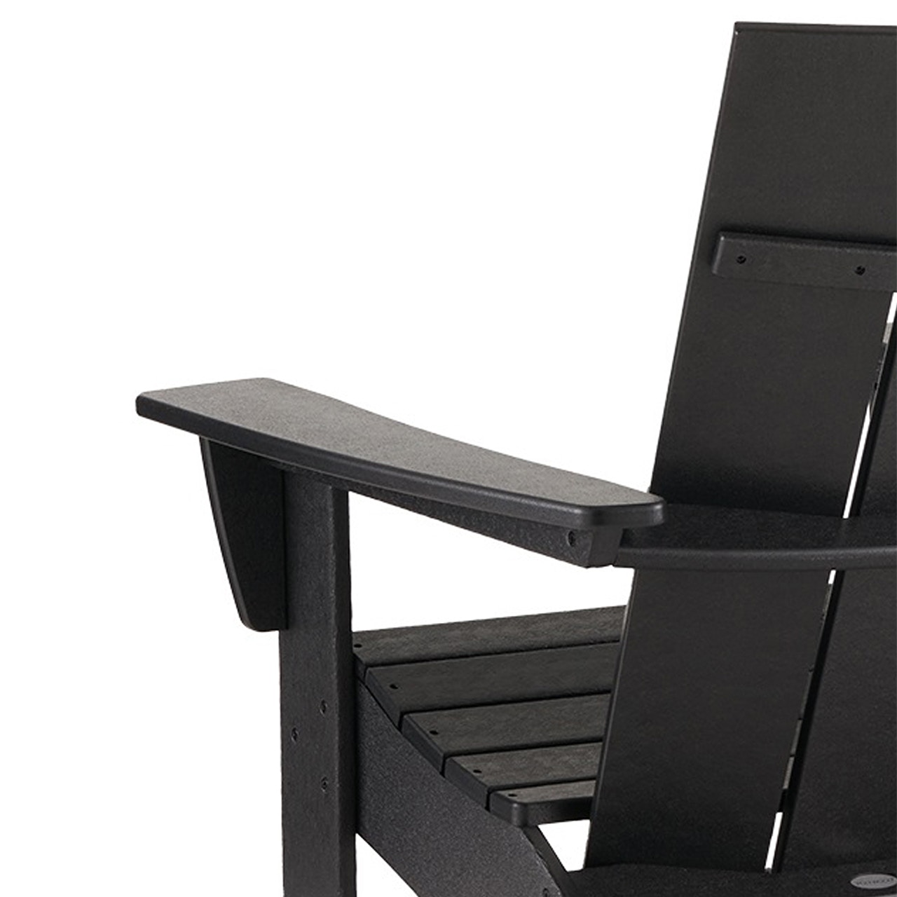 Outdoor/Patio Polywood Black Polymer Modern Adirondack Chair 8104348