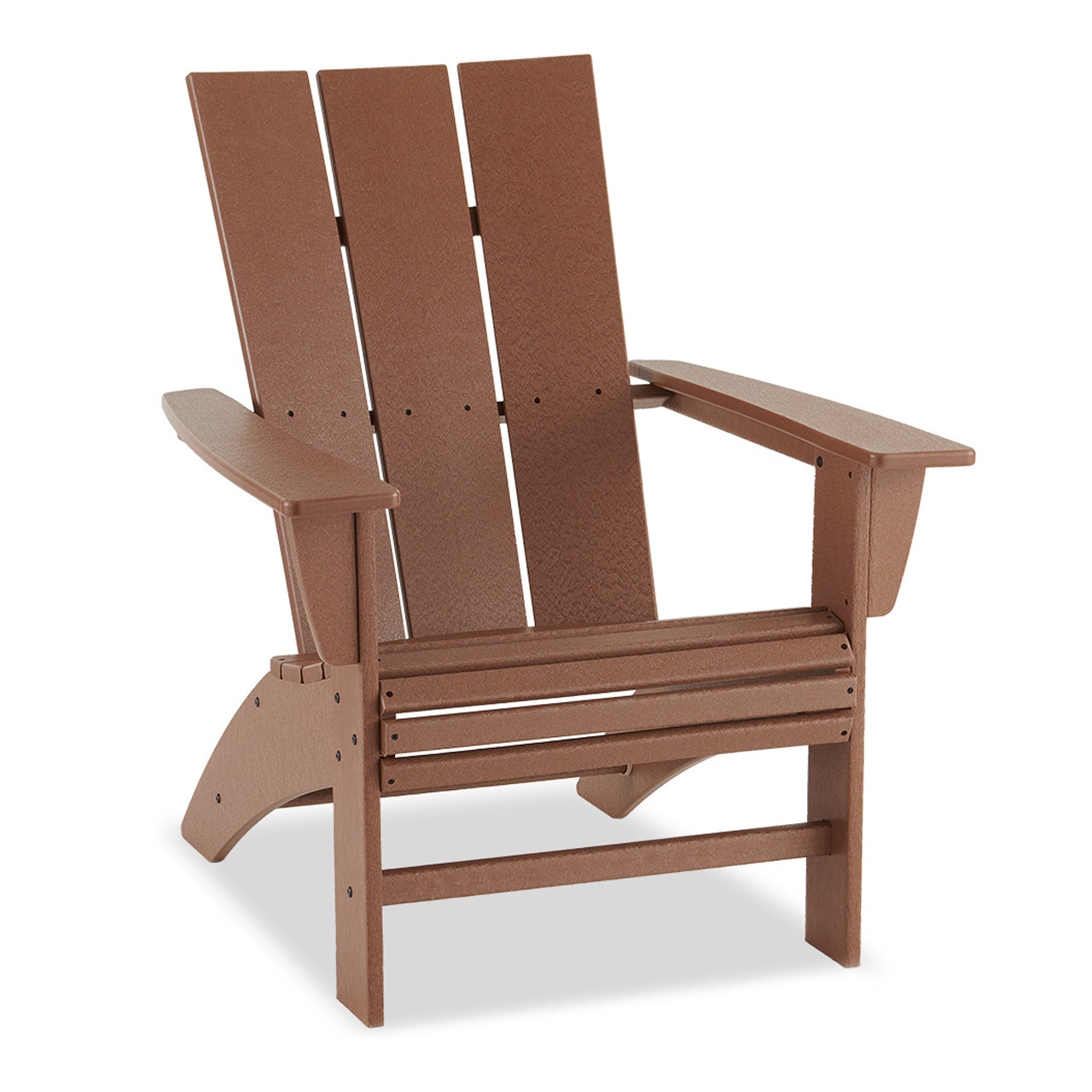 Outdoor/Patio Polywood Teak Polymer Modern Adirondack Chair 8104344