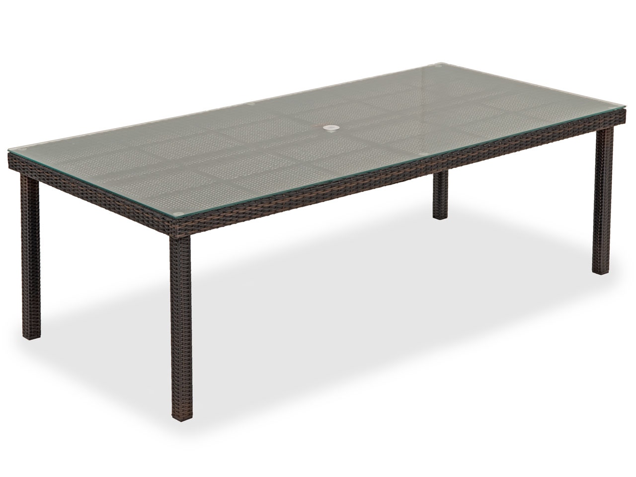 Outdoor Patio Havana Espresso Aluminum And Resin Wicker 90x42 In