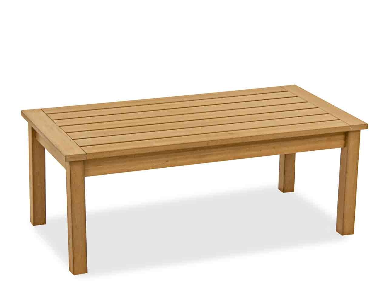 Outdoor/Patio Santa Monica Teak Polymer 47 x 24 in. Coffee Table