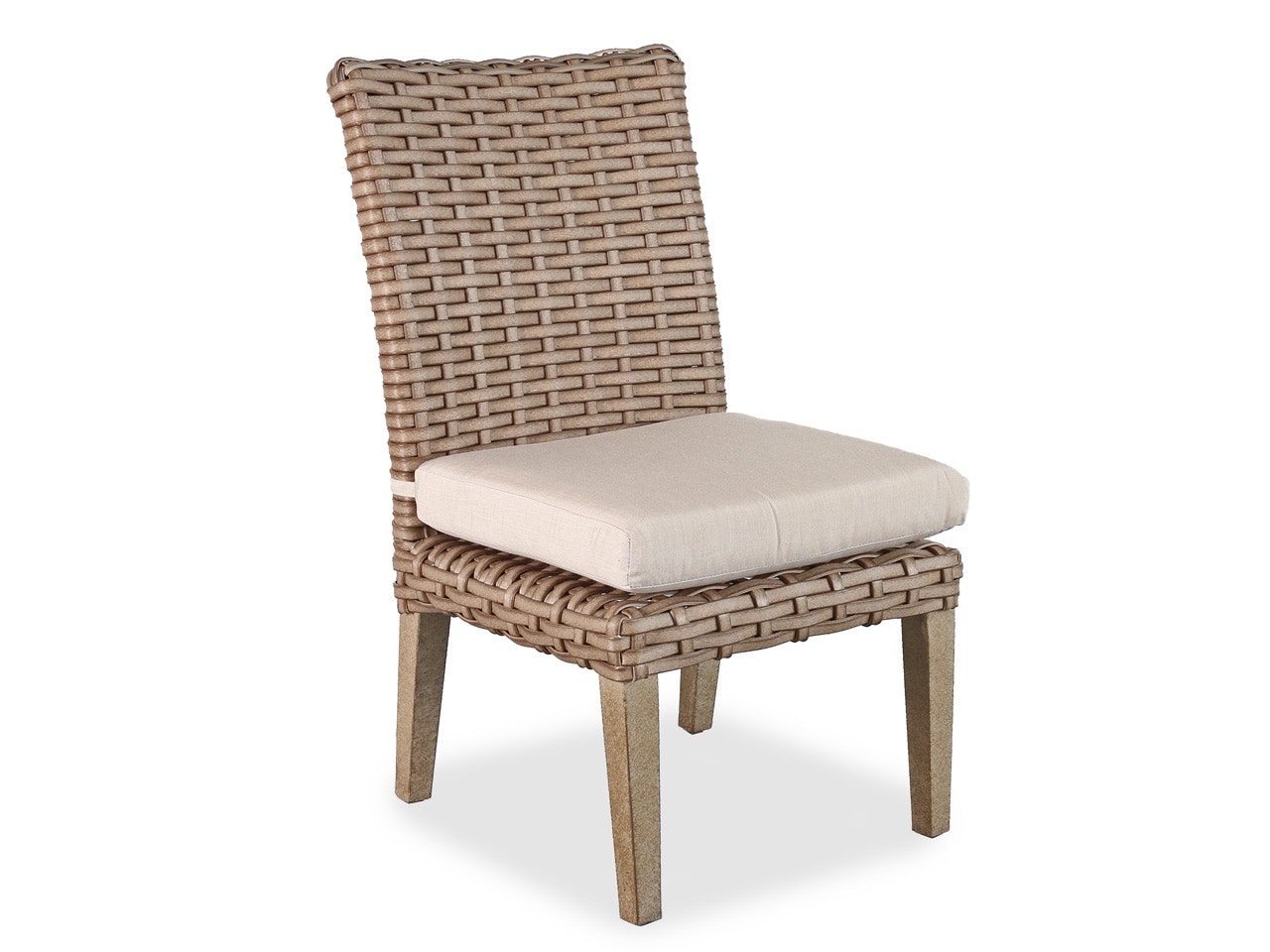 Outdoor Patio Siesta Weathered Teak Aluminum And Outdoor Wicker