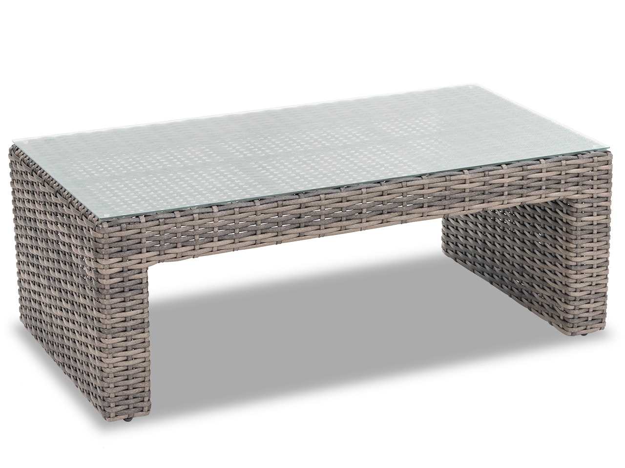 Outdoor Patio New Havana Silver Husk Outdoor Wicker 52 X 28 In Coffee Table 7570888 Fortunoff