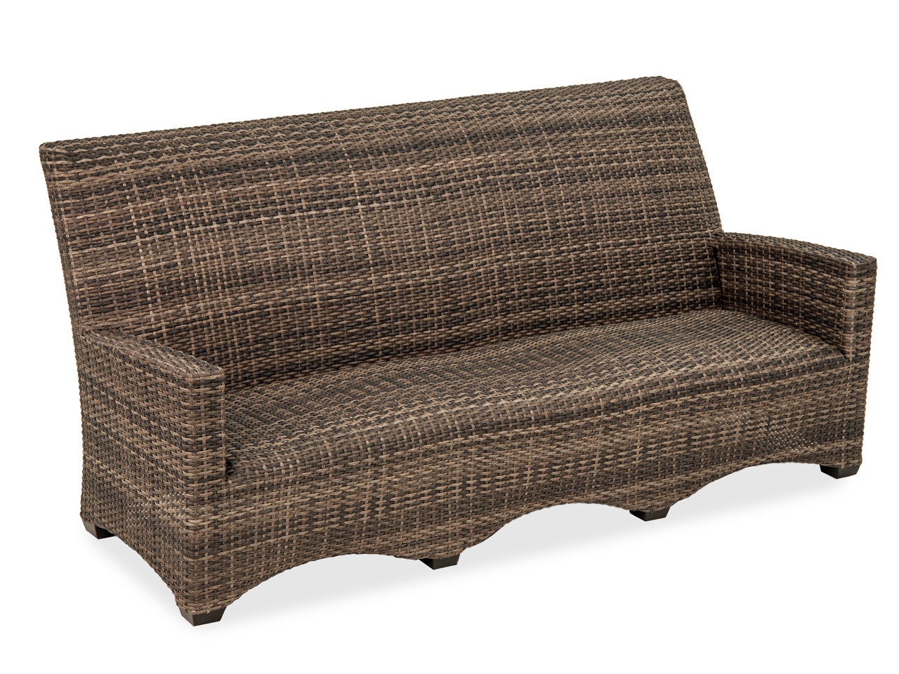 Living Room Sydney Husk Outdoor Wicker And Concealed Cushion 4 Pc Sofa Group With 44 X 24 In