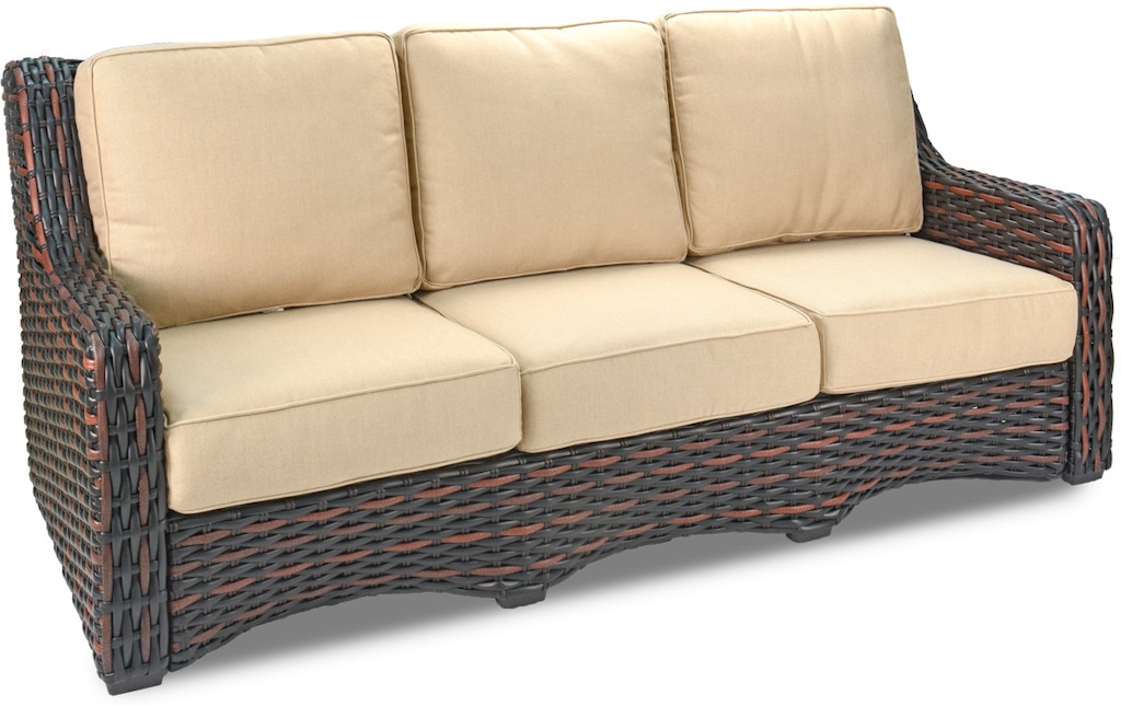 Tangiers Tobacco Aluminum And Resin Wicker Cushion Sofa Tangiers Tobacco Aluminum And Resin Wicker Cushion Sofa