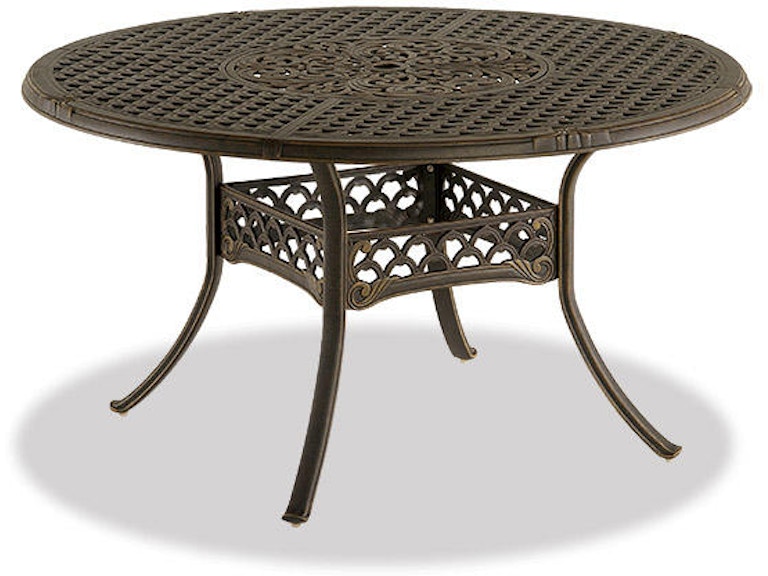 Outdoor Patio Bordeaux 54 Round Cast Aluminum Table With Inlaid Lazy Bordeaux 54 Round Cast Aluminum Table With Inlaid Lazy Susan 2480542