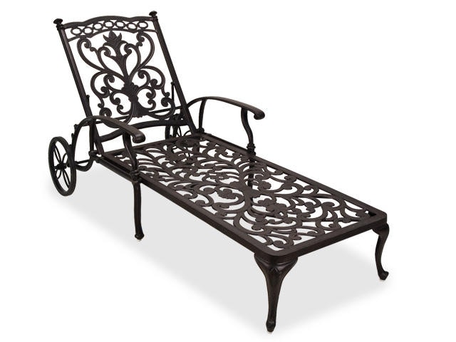 Outdoor/Patio Milan Aged Bronze Cast Aluminum Chaise Lounge 2231789