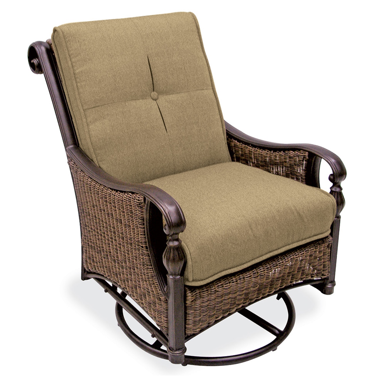 outdoor wicker swivel rocking chair