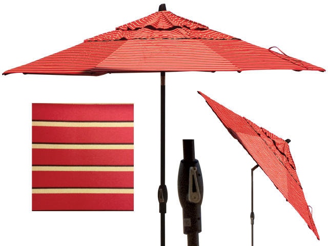 Outdoor Patio Treasure Garden 9 Ft Harwood Crimson Aluminum Market Umbrella Um810 795225 Chair