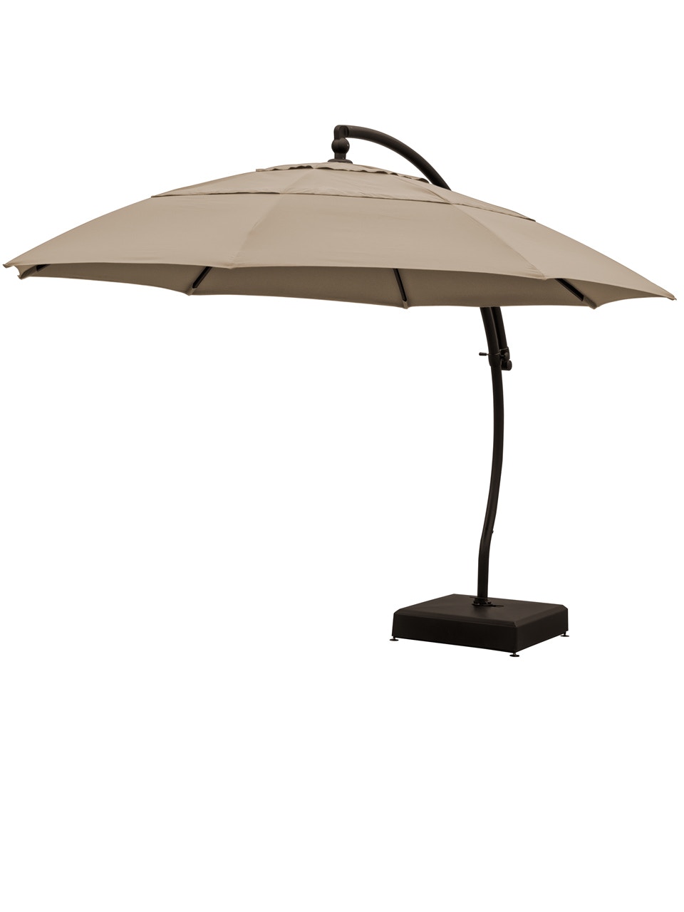 Living Room Treasure Garden 13 ft. Khaki Aluminum Cantilever Umbrella