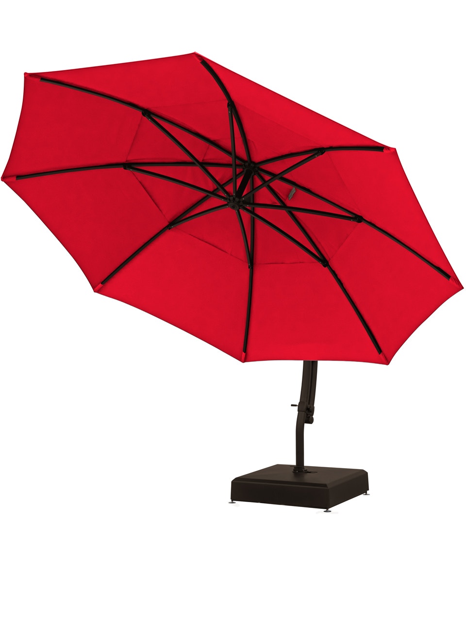 Outdoor/Patio Treasure Garden 13 ft. Red Aluminum Cantilever Umbrella