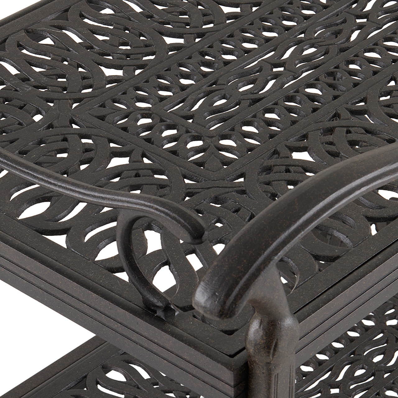 Outdoor/Patio Cadiz Aged Bronze Cast Aluminum Serving Cart 3522307