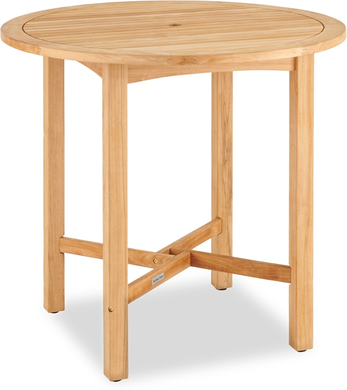 Andover Natural Stain Solid Teak in. D Bar Height Table 2085581 - Chair King