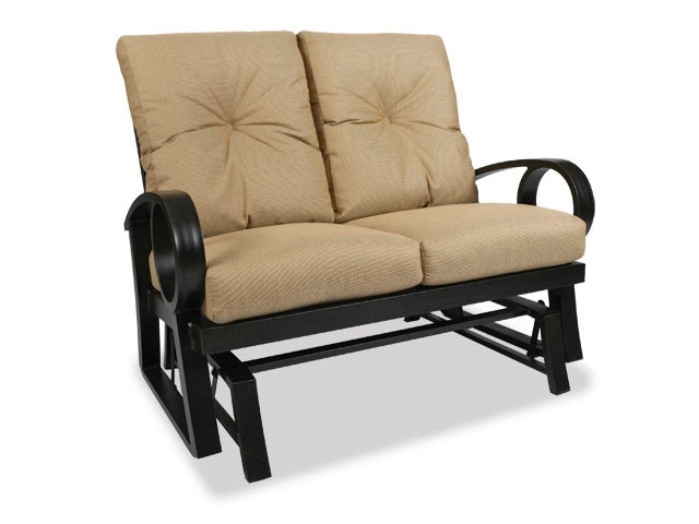 Outdoor Patio Eclipse Cushion Aluminum Loveseat Glider 1448999