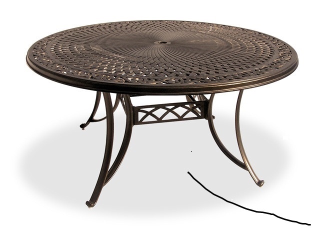 Outdoor Patio Carlsbad Black Gold Cast Aluminum 60 In Dining Table 2656862 Chair King Houston