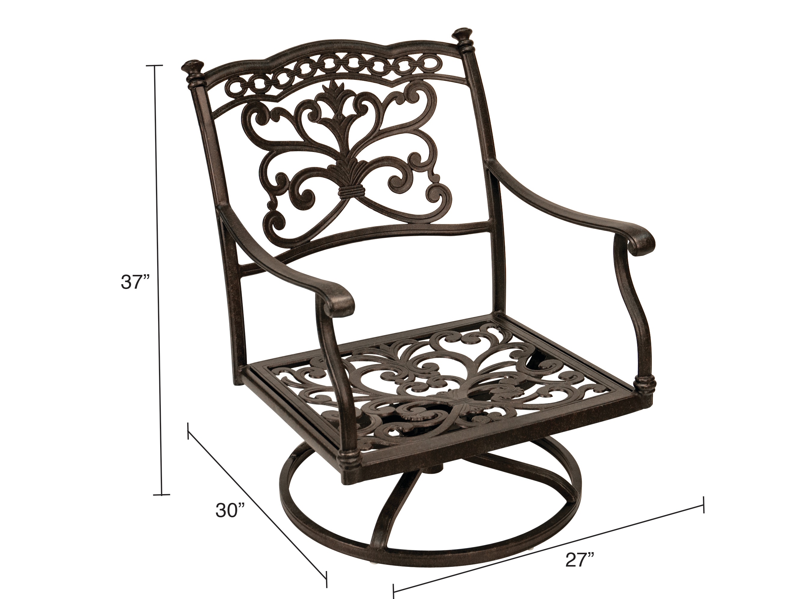 Outdoor Patio Milan Cast Aluminum Swivel Rocker Club Chair 2448257 Chair King Houston Tx
