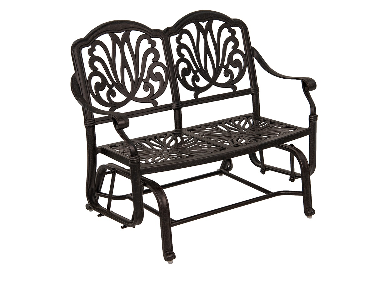 cast aluminum garden bench