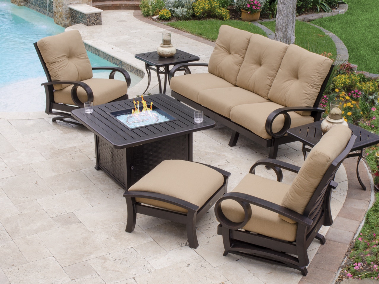 fire pit bench cushions