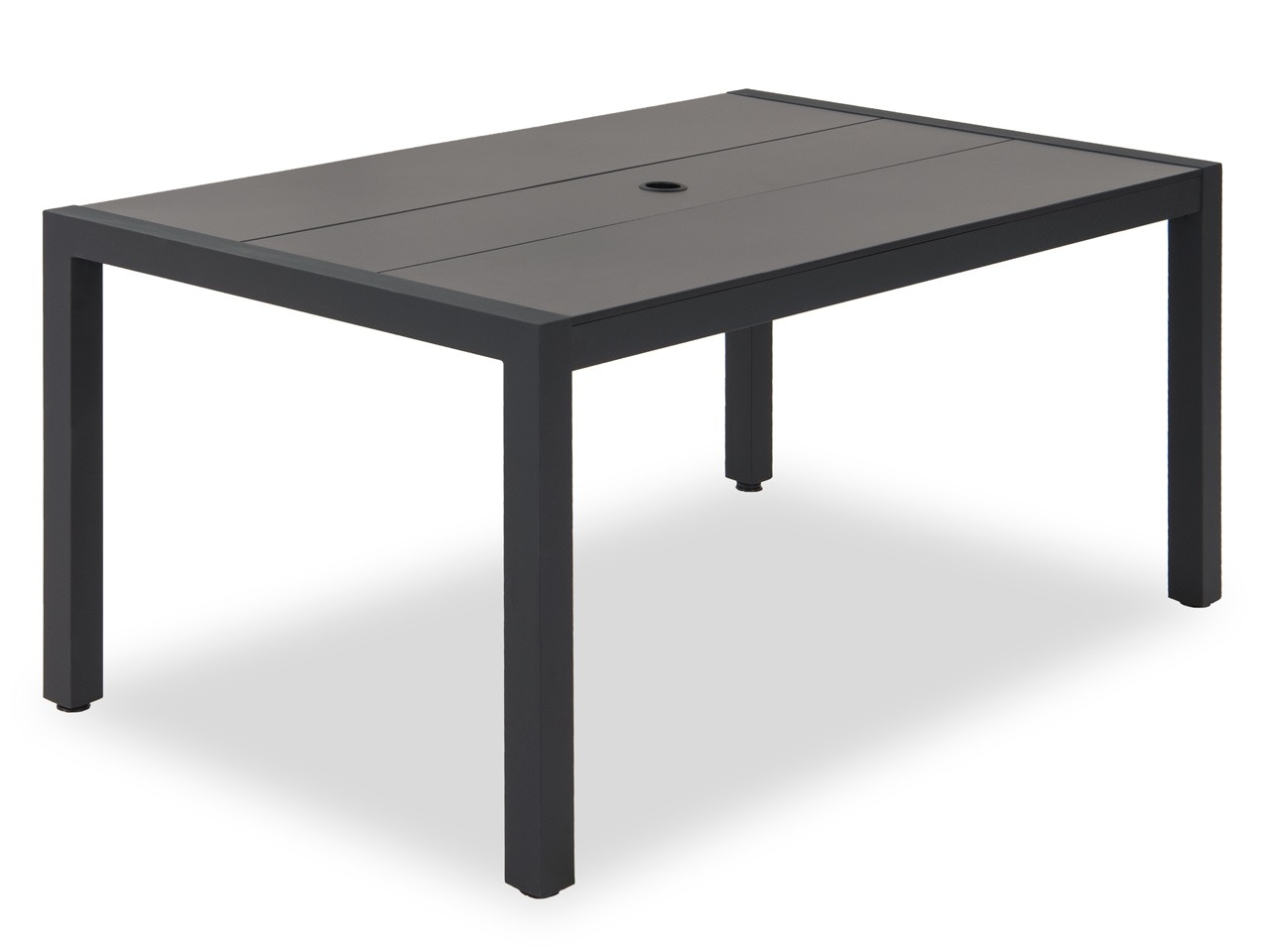 Outdoor Patio Key West Dark Grey Aluminum 63 X 36 In Dining Table 3575977 Chair King Houston