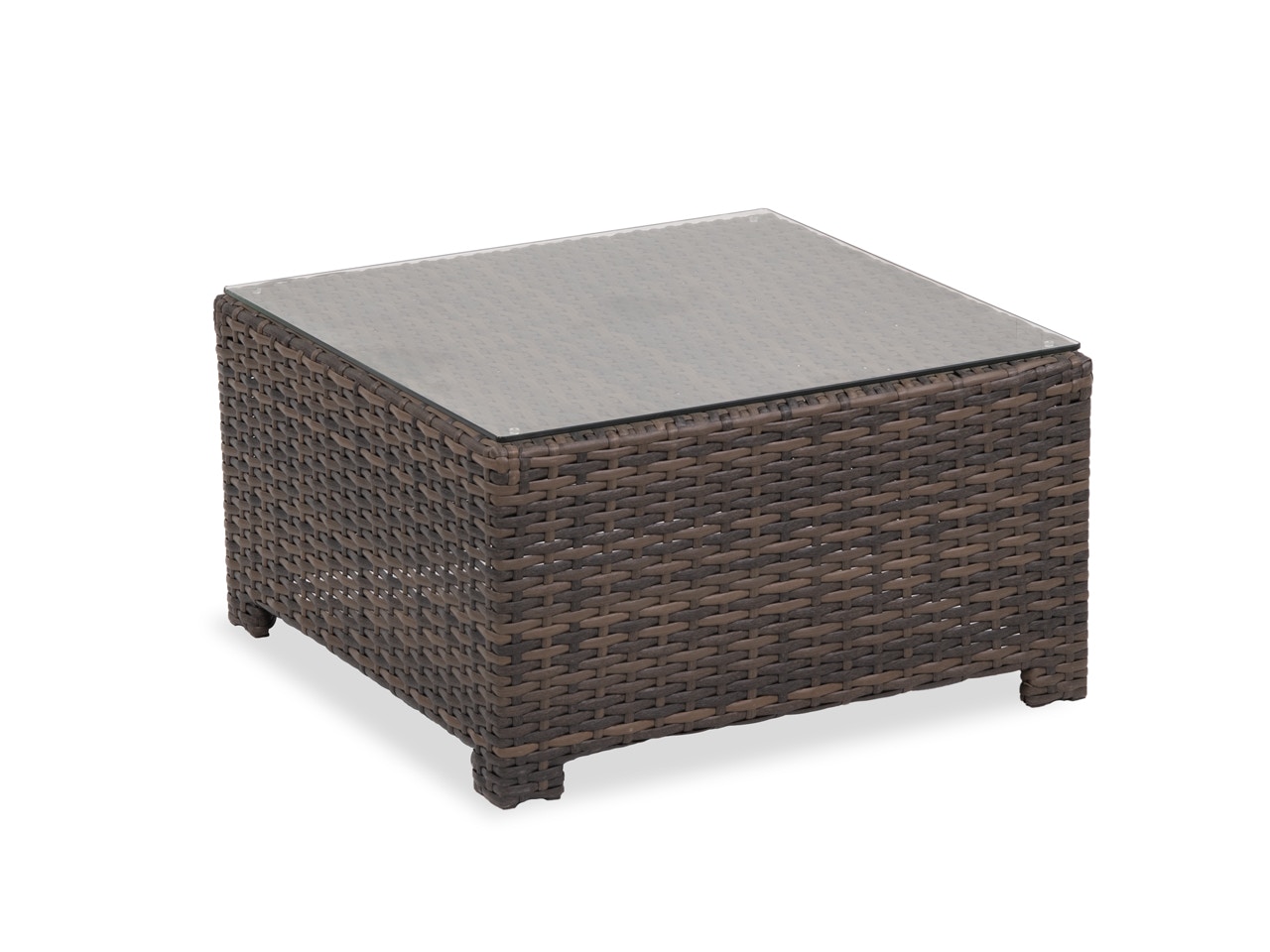 Outdoor Patio Modena Aspen Outdoor Wicker 32 X 32 In Glass Top Coffee Table 3693006 Chair King