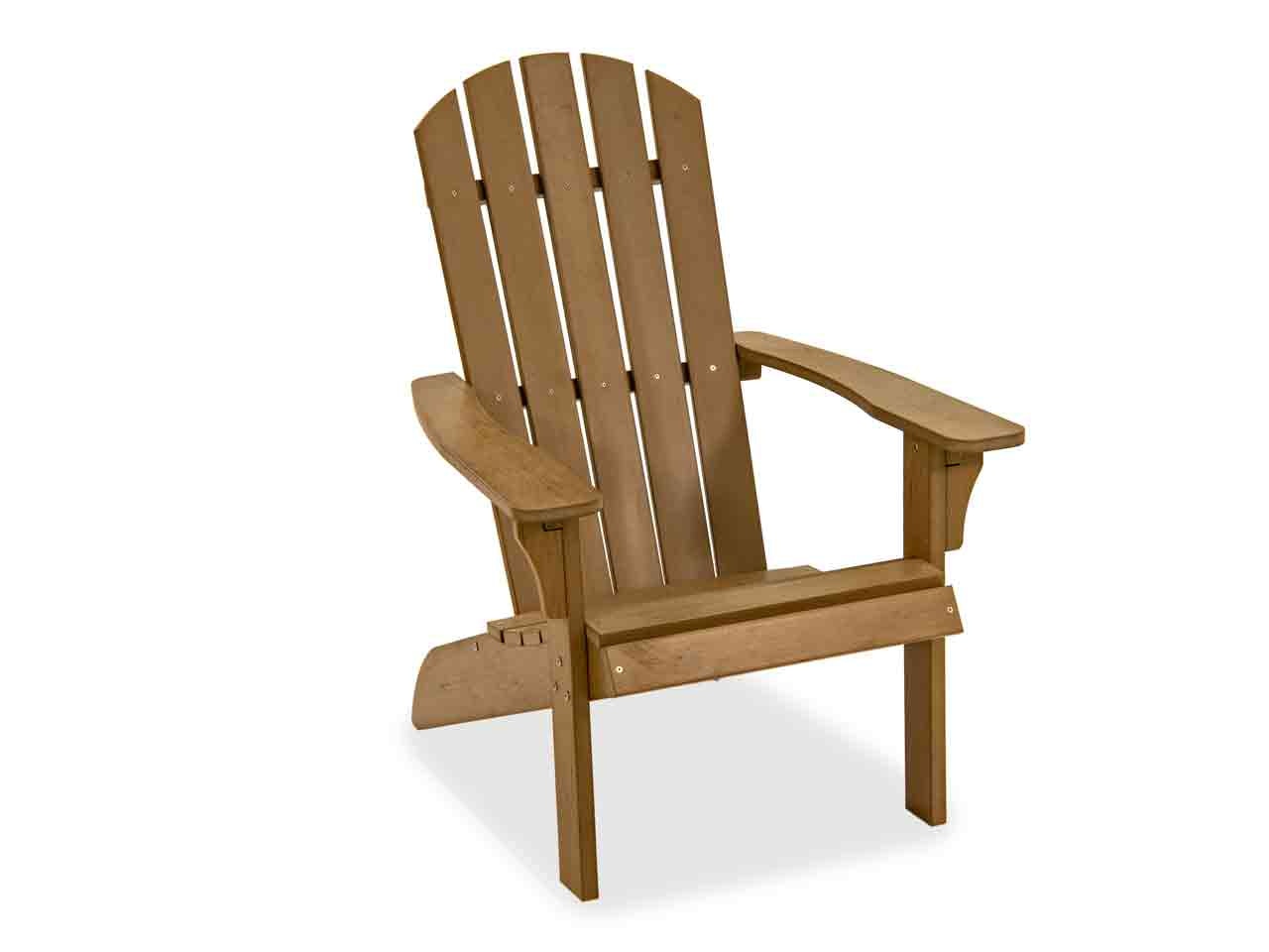 Outdoor/Patio Santa Monica Teak Polymer Adirondack Chair ...