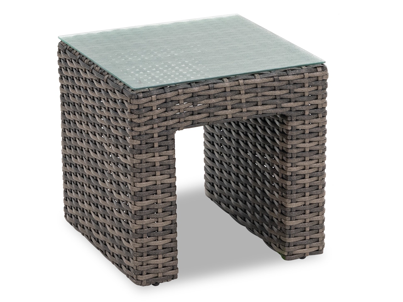 Outdoor Patio New Havana Silver Husk Outdoor Wicker 20 X 20 In End Table 3697849 Chair King