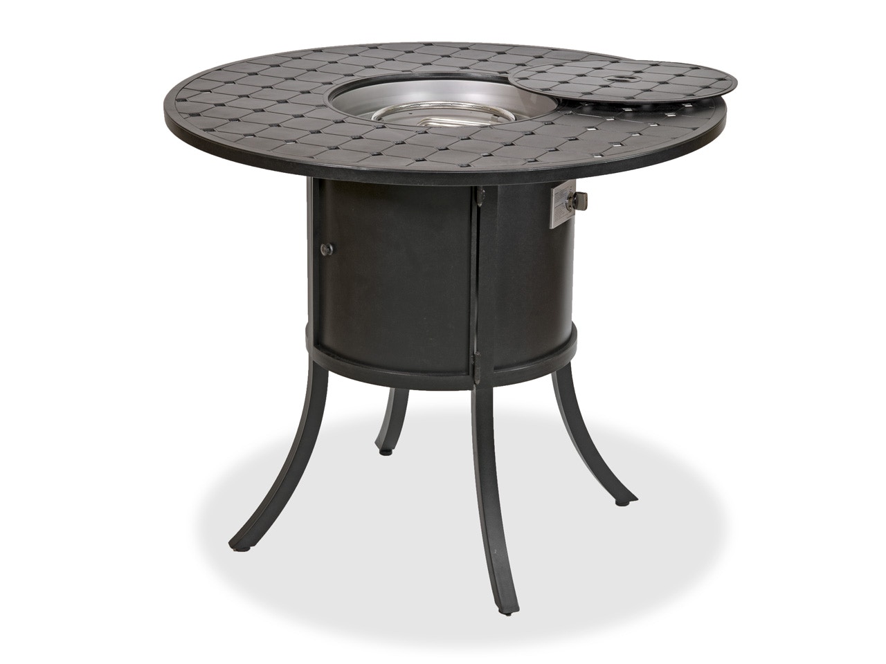 Outdoor Patio Aged Bronze 48 In Round Cast Aluminum Bar Height Lp