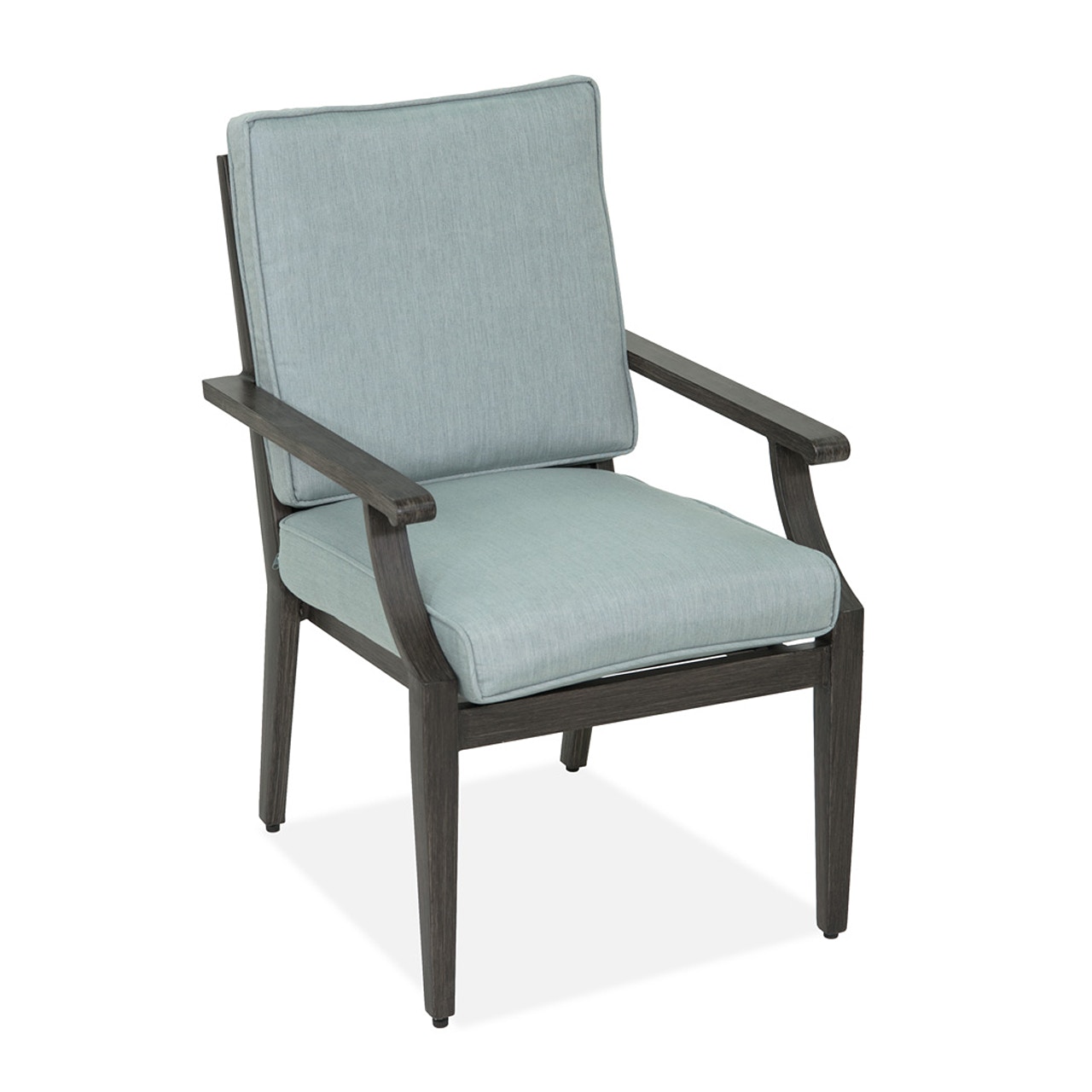 Outdoor Patio Monaco Weathered Teak Aluminum Dining Chair 3522365