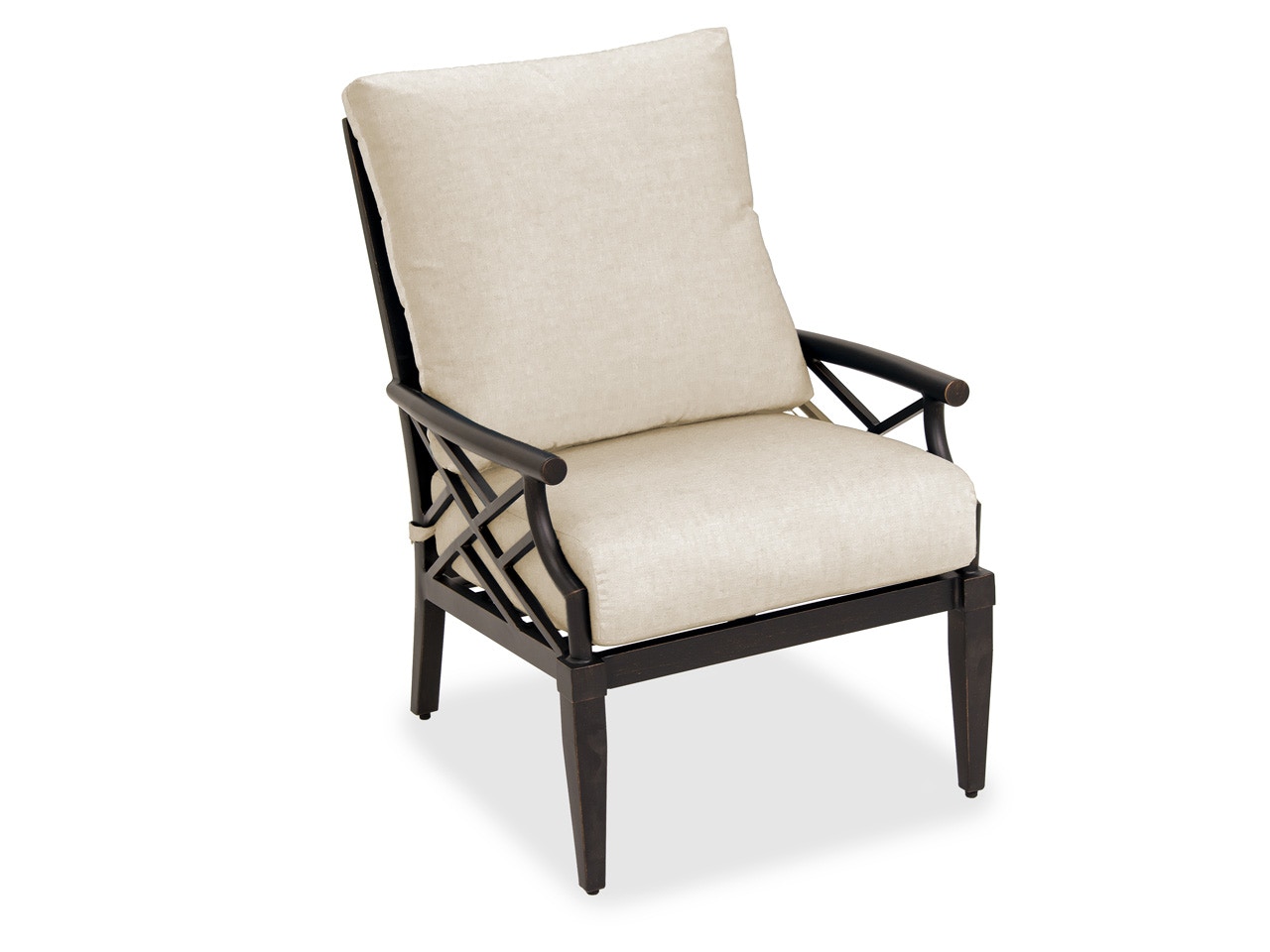 Outdoor Patio Essex Brushed Bronze Cast Aluminum Antique Beige Cushion Club Chair 3522517 Chair