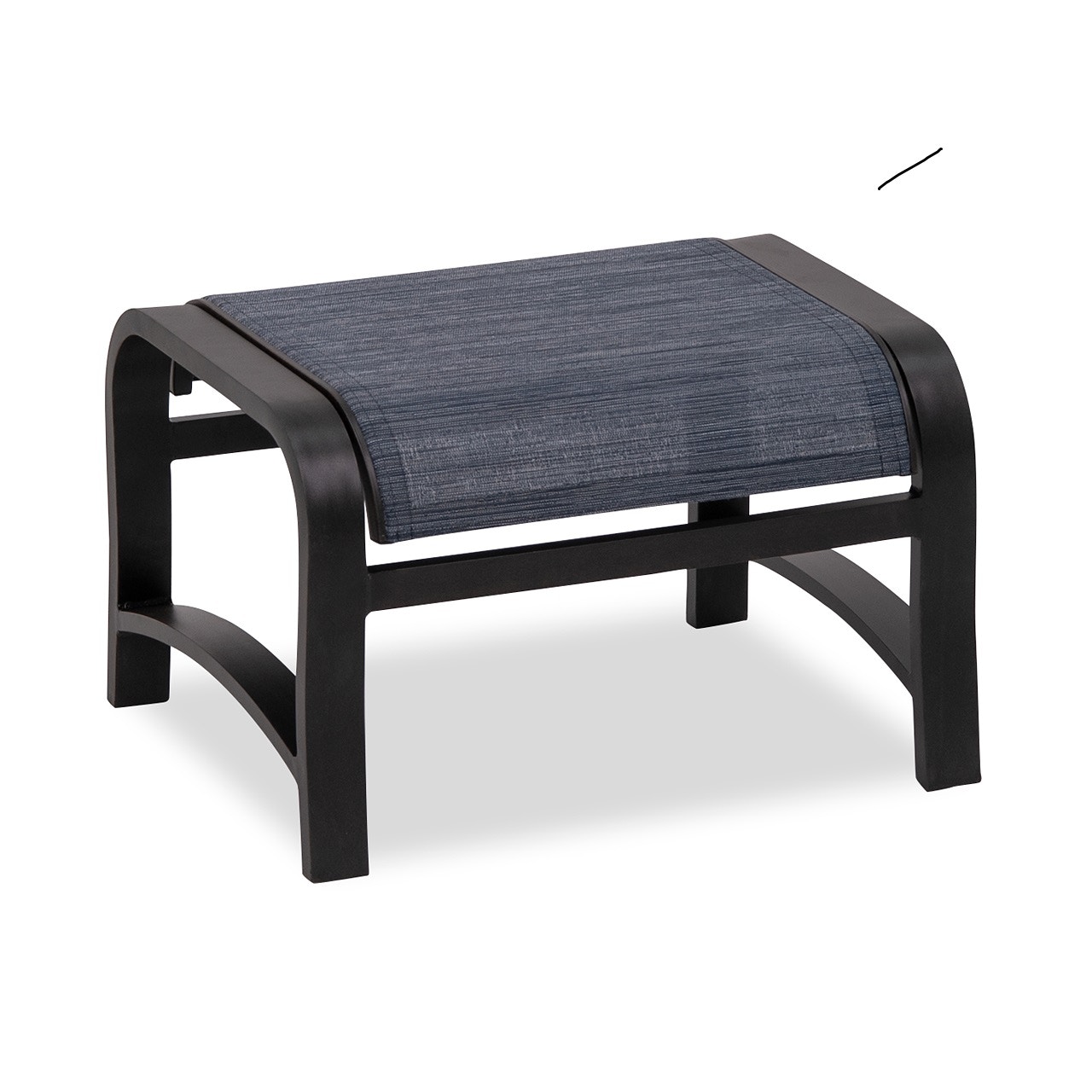 Outdoor Patio Solstice Aged Bronze Aluminum And Collect Indigo Sling Ottoman 3691050 Chair King