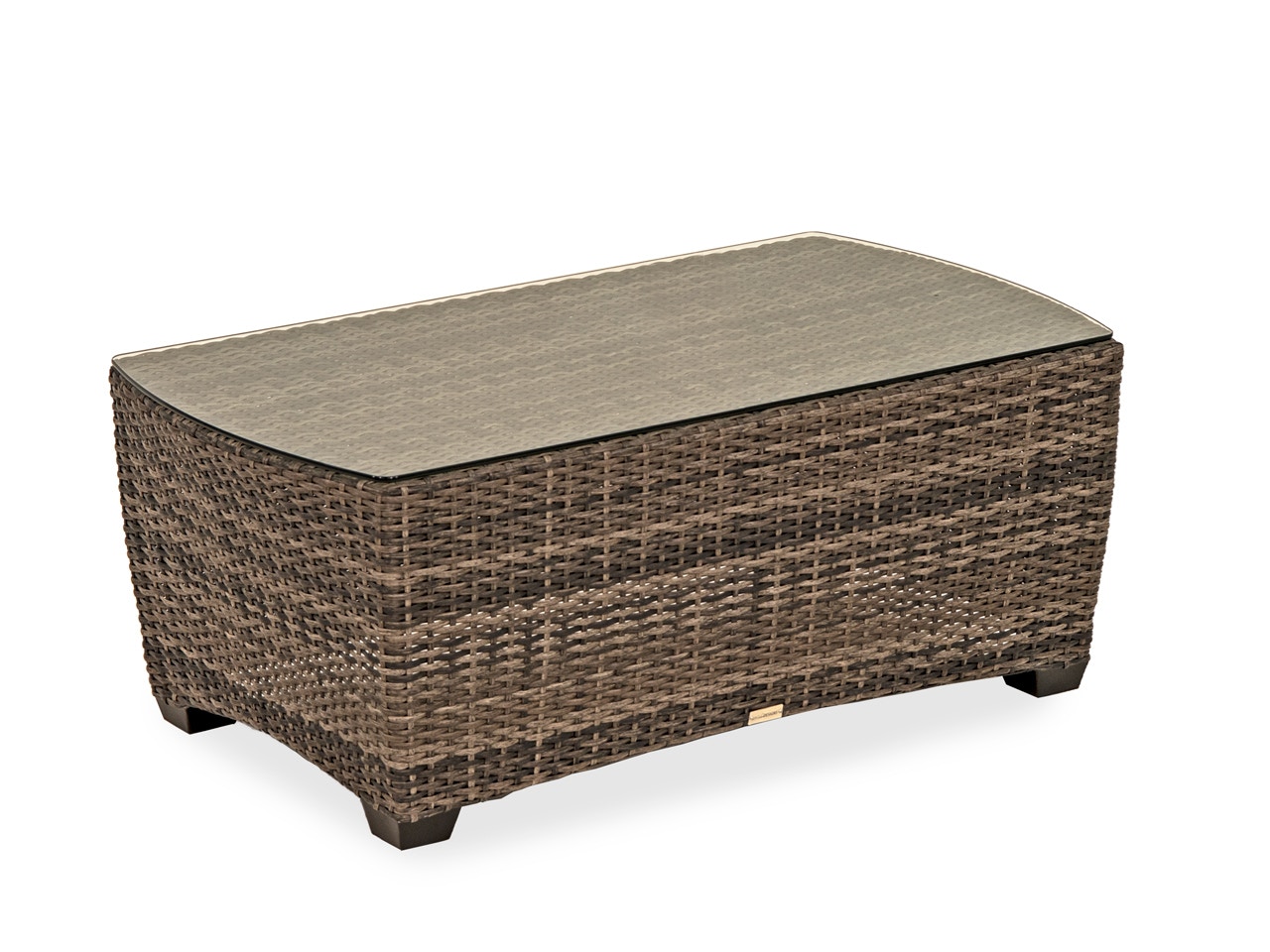 Living Room Sydney Husk Outdoor Wicker And Concealed Cushion 4 Pc Sofa Group With 44 X 24 In