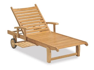 Outdoor Patio Chelsea Natural Stain Solid Teak Chaise Lounge 2640865 Chair King Houston Tx