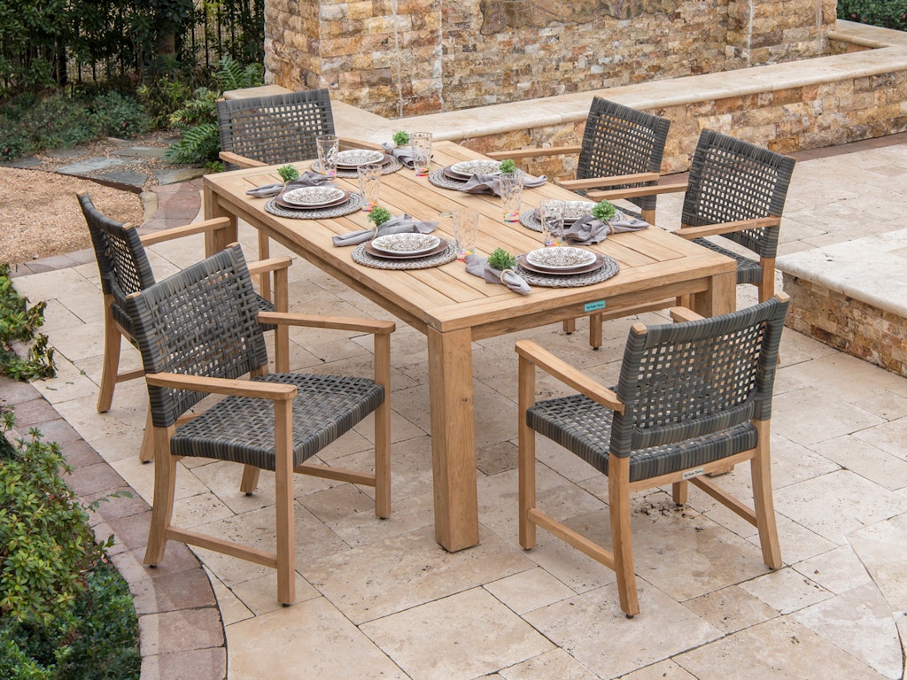 Outdoor Patio Hampton Driftwood Aluminum Wicker And Solid Outdoor Patio Hampton Driftwood