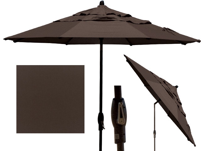 Outdoor Patio Treasure Garden 9 Ft Walnut Aluminum Market Umbrella Um810 2294436 Chair King