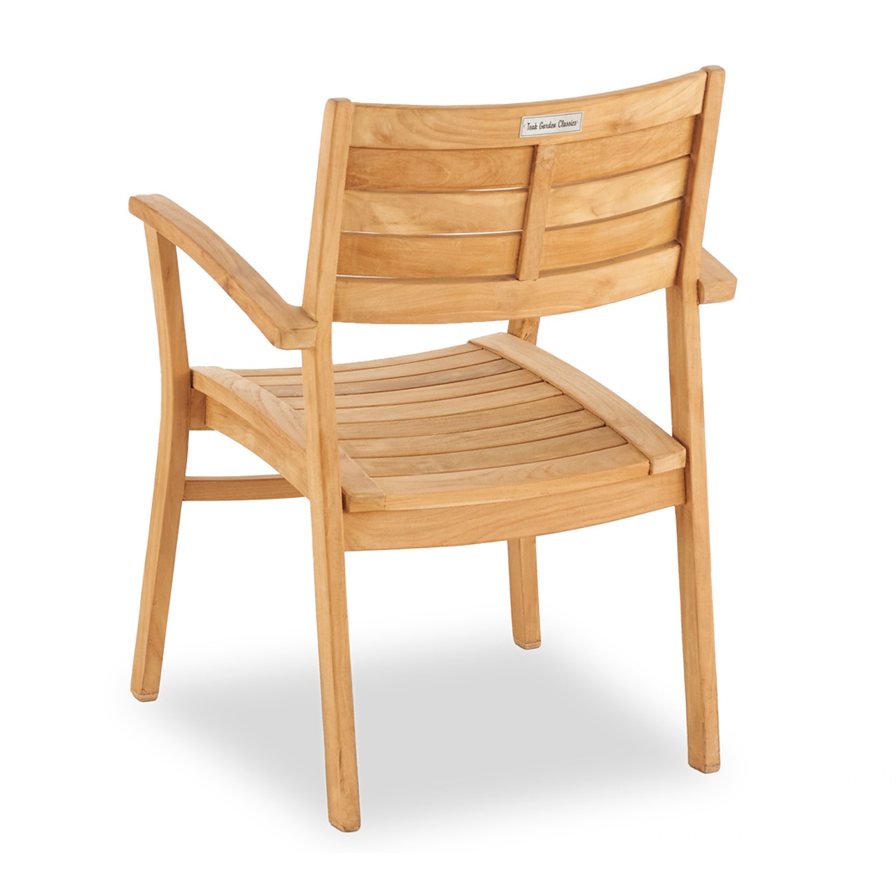 Outdoor Patio Warwick Natural Stain Solid Teak Stackable Dining Chair 2085714 Chair King