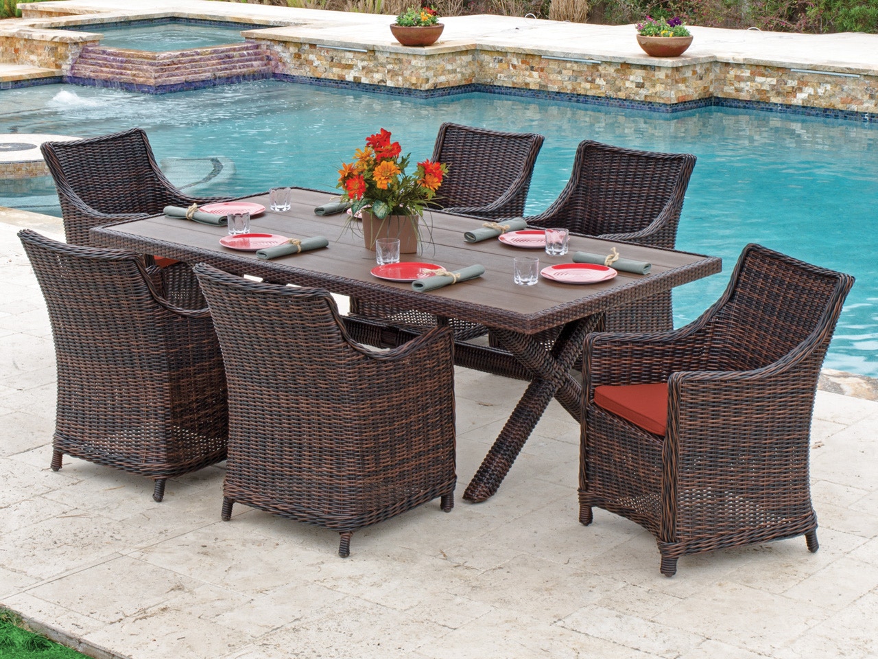 Wicker Designs Malibu Cushion Dining Chair King Houston Tx