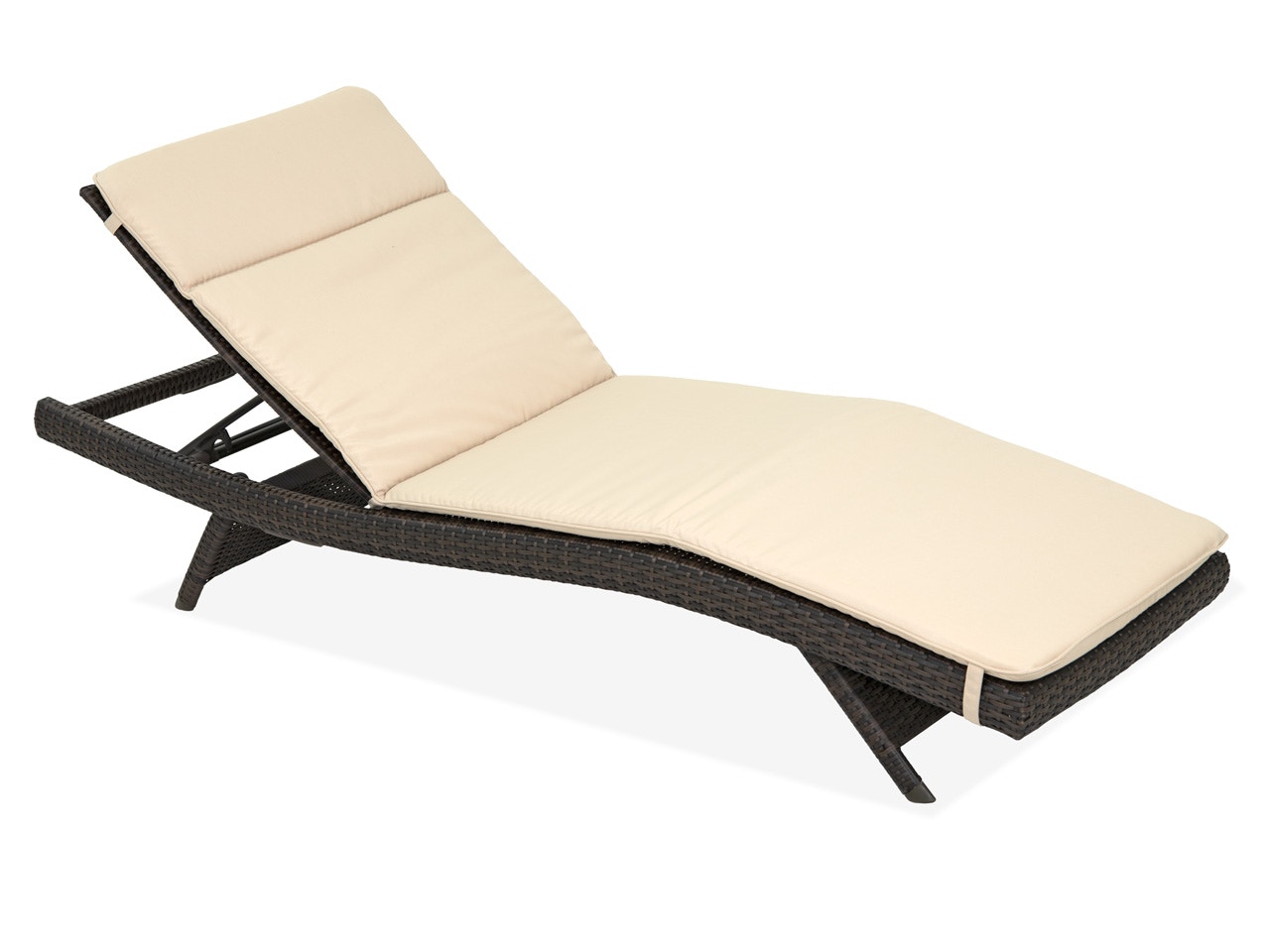 Outdoor Patio Barbados 81 X 24 In Beige Contour Chaise Lounge Cushion Solution Dyed Polyester