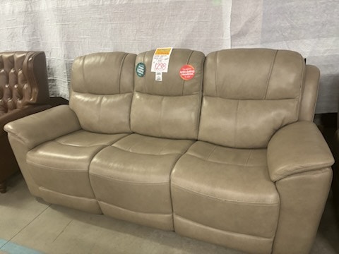 Flexsteel Crew leather power reclining sofa with power reclining sofa